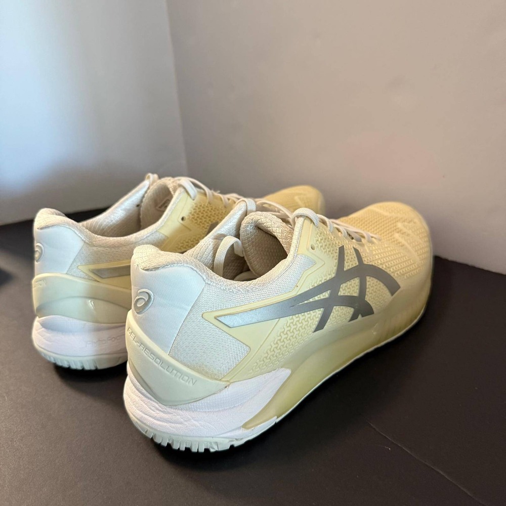Asics Gel-Resolution 8 Womens Tennis Shoes Cream Silver 1042A072 Size 10 - Picture 5 of 16